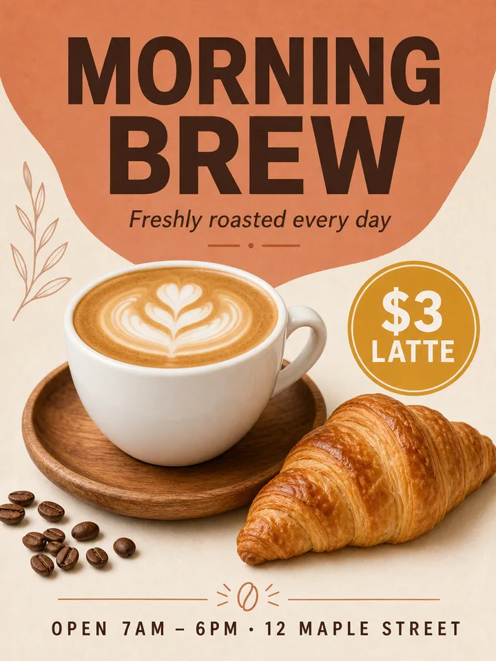 Café flyer: Original