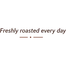 طبقة من فلاير المقهى: العنوان الفرعي Freshly roasted every day
