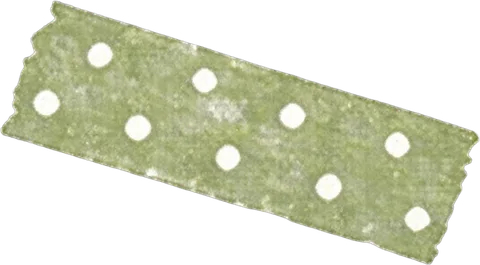 Social post cover layer: Green polka dot tape